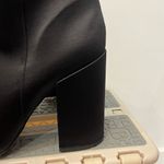 Jessica Simpson  black chunky heel boots black satin shiny size 10 Photo 2