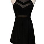 Emerald Sundae | Black Illusion Sleeveless Halter Neck Prom Dress Size Medium Photo 4