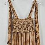 Especia Nairobi Animal‎ Print Smocked Maxi Dress Size Maternity S Tiered Brown Photo 7