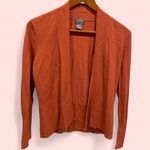 Sigrid Olsen Adorable  pumpkin terra cotta open front flowy sweater button cuffs Photo 2