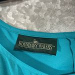 Boundary Waters Women's Turquoise Boxy Boat Neck Top Photo 4