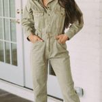 These Three Utility Jumpsuit Green Photo 0