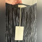 Ulla Johnson Orla Tie Strap Crinkle Satin Midi Dress in Noir NwT 12 Photo 5