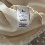 Lulus  Romantic Spot Cream Polka Dot Mesh Tiered Midi Dress Casual Fairy‎ Size Sm Photo 7