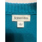 st. john's bay ST. John’s Bay Womans Pullover Low V Sweater Green Sz L NWT Photo 2