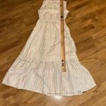 J.Crew  Maxi metallic‎  Striped Sleeveless Ruffle Neck Casual Party Dress Size 0 Photo 8