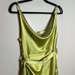MABLE bright green chartreuse cowlneck mini dress Size M Photo 2