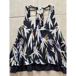 Nicole Miller Nicole Miller Artelier Tank Womens Medium Black Floral Silk Career Event Party Photo 2