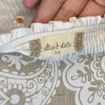 Altar'd State White Daisy Embroidered Mesh Puff Sleeve Smocked Top Women's XS Photo 3