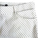 Betabrand NWOT  Pull-On Stretch Pants White Black Dot Women’s Size Large Tall Photo 3