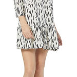 Joie  Silk Shift Dress Size Small Black and White Peplum Country Club Preppy NWT Photo 0