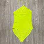 Frame NWOT  Women's‎ Neon Yellow Spaghetti Strap Tank Bodysuit Size Medium Photo 5