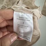 Theory  Blouse Womens Small Beige Pink Silk Brundia Zip Pocket Long‎ Sleeve Top Photo 5