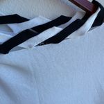 Emporio Armani EA7 White Blouse Neckline Detailing Neutral Nautical Preppy XS Photo 4