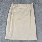 Escada Wool Pencil Skirt Career Wear Business Casual Beige Size 34 US 4 Designer Tan Photo 6