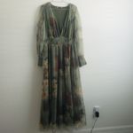 Baltic Born Layla Tulle Maxi Dress Olive And Rust Floral New Without Tags Photo 2