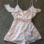 Wet Seal Light Pink Satin Romper Photo 0