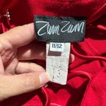 Vintage Solid Red Sleeveless Full Length Strappy Rhinestone Formal Dress Size 12 Photo 3