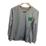 Adidas Notre Dame T Shirt Woman’s L Gray Long Sleeve Fighting Irish Climalite Photo 1