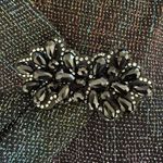 Gygess Rainbow Ombre Pixellated Shimmer Down Illusion Neck Plunging Back 44 12 Black Photo 10