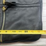 Fossil  Women's Black Pebbled Leather Zipper Erin Tote Bag with Crossbody Strap Photo 4