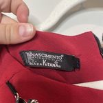 Rinascimento Red Black Colorblock Faux Necklace Sheath Dress Size 50 Italy Photo 3