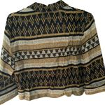 Women's Positive Attitude Cropped Sweater SW Pattern Size 12 Great Condition Gold Photo 1