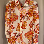 Source Unknown No Brand Floral Button-Up Blouse Photo 0