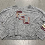 Colosseum Athletics Colosseum Women's Florida State Seminoles Gray Raw Hem Long Sleeve Shirt Size XL Photo 0