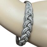 HSN Victoria Wieck Round Cut Cubic Zirconia "Braided" Bangle Bracelet Photo 0
