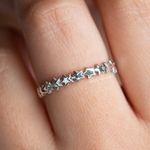 Infinity Star Ring Band On Sterling Silver 925 Photo 0