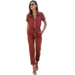 Lascana Cargo Style Rust Red Utility Tie Waist Jumpsuit Size 6 Photo 8