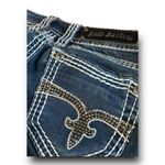 Rock Revival 1024  “Aida” Skinny Jeans Size 24 (26x30.5) Rhinestones Dark Wash Photo 8