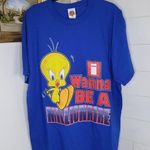 Looney Tunes  Vintage Y2K NWOT Tweety Blue Tee XL Photo 0