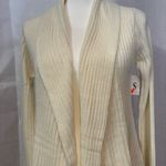 Ambiance Ivory Draped Cardigan Photo 1