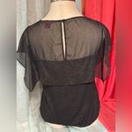Sunny Leigh  Black Sparkle Sheer Blouse Photo 2