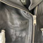 ALLSAINTS NWT Dalby Slim Fit Leather Biker Jacket Black Size 4 Photo 7