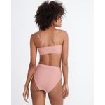 Madewell  Womens Bikini Top Sz XXS Second Wave Spaghetti Strap‎ Bandeau Pale Pink Photo 2