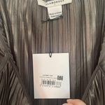 Glamorous Charcoal Pleated Lace Trim Cami Blouse Photo 1