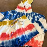 Beach Riot  Women’s Red, Gold & Blue Tie Dye Shorts Outfit - Size L Photo 0