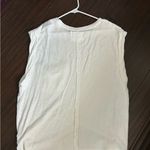 We The Free Free People Women's White Oversized Boho Sleeveless Muscle Top M Photo 5