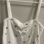 Levi's  White Floral Tank Top NWT Photo 2
