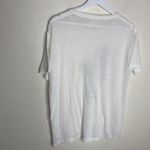 Aerie White Short Sleeve Crew Neck Graphic Palm Trees Linen T-Shirt Small Photo 10