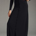 Favorite Daughter Good For You Button Down Black Maxi Skirt size medium Photo 3