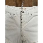 Levi's White Mid Length Shorts Women's Size 28 High Rise Denim Photo 5