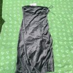 ZARA NWT  Gray Velour Velvet Dress with Slit up the Front Size M Photo 6