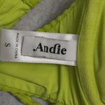 ANDIE The Bermuda Top Rib Terry Neon Lime Swimwear Bathing Suit Size S New Photo 5