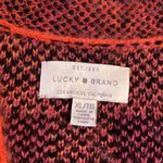 Lucky Brand Sweater Womens orange Plaid Cardigan Long Sleeve Wool Blend XL Photo 8
