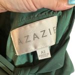 Azazie Kora Dark Green A-Line Pleated Chiffon Bridesmaid Prom Dress Sz A2 Photo 11
