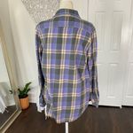 Ralph Lauren Preppy Purple Green Gingham Western Cotton Button Up Blouse M Photo 3